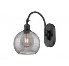 Innovations Lighting 518-1W-BK-G1213-8SM - Athens Deco Swirl - 1 Light - 8 inch - Matte Black - Sconce