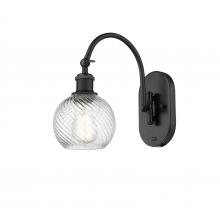 Innovations Lighting 518-1W-BK-G1214-6 - Athens Twisted Swirl 1 Light 6 inch Sconce