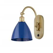 Innovations Lighting 518-1W-SG-MBD-75-BL - Plymouth - 1 Light - 8 inch - Satin Gold - Sconce