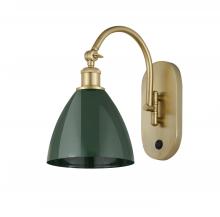 Innovations Lighting 518-1W-SG-MBD-75-GR - Plymouth - 1 Light - 8 inch - Satin Gold - Sconce