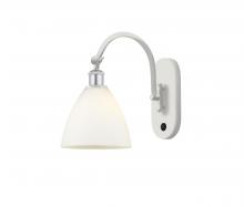 Innovations Lighting 518-1W-WPC-GBD-751 - Bristol - 1 Light - 8 inch - White Polished Chrome - Sconce