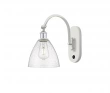 Innovations Lighting 518-1W-WPC-GBD-754 - Bristol - 1 Light - 8 inch - White Polished Chrome - Sconce