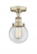 Innovations Lighting 616-1F-AB-G202-6 - Beacon - 1 Light - 6 inch - Antique Brass - Semi-Flush Mount