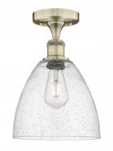 Innovations Lighting 616-1F-AB-GBD-94 - Bristol - 1 Light - 9 inch - Antique Brass - Semi-Flush Mount