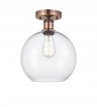 Innovations Lighting 616-1F-AC-G122-10 - Athens - 1 Light - 10 inch - Antique Copper - Semi-Flush Mount