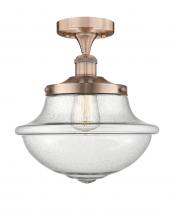 Innovations Lighting 616-1F-AC-G544 - Oxford - 1 Light - 12 inch - Antique Copper - Semi-Flush Mount