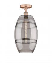 Innovations Lighting 616-1F-AC-G557-10SM - Vaz - 1 Light - 10 inch - Antique Copper - Semi-Flush Mount