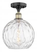 Innovations Lighting 616-1F-BAB-G1215-10 - Athens Water Glass - 1 Light - 10 inch - Black Antique Brass - Semi-Flush Mount