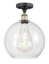 Innovations Lighting 616-1F-BAB-G122-12 - Athens - 1 Light - 12 inch - Black Antique Brass - Semi-Flush Mount