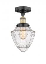 Innovations Lighting 616-1F-BAB-G664-7 - Bullet - 1 Light - 6 inch - Black Antique Brass - Semi-Flush Mount