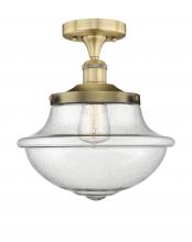 Innovations Lighting 616-1F-BB-G544 - Oxford - 1 Light - 12 inch - Brushed Brass - Semi-Flush Mount