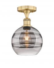 Innovations Lighting 616-1F-BB-G556-8SM - Rochester - 1 Light - 8 inch - Brushed Brass - Semi-Flush Mount