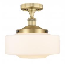 Innovations Lighting 616-1F-BB-G691-12 - Bridgeton - 1 Light - 12 inch - Brushed Brass - Semi-Flush Mount