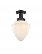 Innovations Lighting 616-1F-BK-G661-7 - Bullet - 1 Light - 6 inch - Matte Black - Semi-Flush Mount