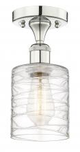 Innovations Lighting 616-1F-PN-G1113 - Cobbleskill - 1 Light - 5 inch - Polished Nickel - Semi-Flush Mount