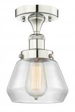 Innovations Lighting 616-1F-PN-G172 - Fulton - 1 Light - 7 inch - Polished Nickel - Semi-Flush Mount