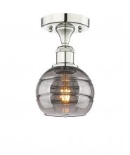 Innovations Lighting 616-1F-PN-G556-6SM - Rochester - 1 Light - 6 inch - Polished Nickel - Semi-Flush Mount