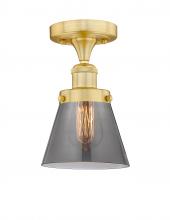 Innovations Lighting 616-1F-SG-G63 - Cone - 1 Light - 6 inch - Satin Gold - Semi-Flush Mount