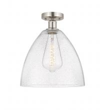 Innovations Lighting 616-1F-SN-GBD-124 - Bristol - 1 Light - 12 inch - Brushed Satin Nickel - Semi-Flush Mount