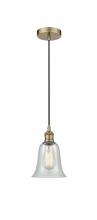 Innovations Lighting 616-1P-AB-G2812 - Hanover - 1 Light - 6 inch - Antique Brass - Cord hung - Mini Pendant
