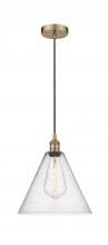 Innovations Lighting 616-1P-AB-GBC-124 - Berkshire - 1 Light - 12 inch - Antique Brass - Multi Pendant