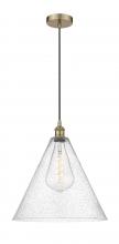 Innovations Lighting 616-1P-AB-GBC-164 - Berkshire - 1 Light - 16 inch - Antique Brass - Multi Pendant