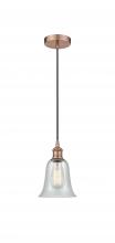 Innovations Lighting 616-1P-AC-G2812 - Hanover - 1 Light - 6 inch - Antique Copper - Cord hung - Mini Pendant