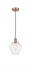 Innovations Lighting 616-1P-AC-G654-8 - Cindyrella - 1 Light - 8 inch - Antique Copper - Cord hung - Mini Pendant