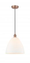 Innovations Lighting 616-1P-AC-GBD-121 - Bristol - 1 Light - 12 inch - Antique Copper - Cord hung - Mini Pendant