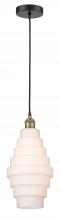  616-1P-BAB-G671-8 - Cascade - 1 Light - 8 inch - Black Antique Brass - Cord hung - Mini Pendant