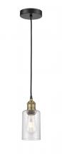 Innovations Lighting 616-1P-BAB-G804 - Clymer - 1 Light - 4 inch - Black Antique Brass - Cord hung - Mini Pendant
