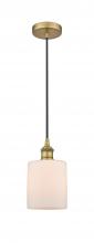 Innovations Lighting 616-1P-BB-G111 - Cobbleskill - 1 Light - 5 inch - Brushed Brass - Cord hung - Mini Pendant
