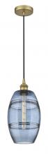 Innovations Lighting 616-1P-BB-G557-8BL - Vaz - 1 Light - 8 inch - Brushed Brass - Cord hung - Mini Pendant