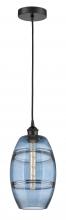 Innovations Lighting 616-1P-BK-G557-8BL - Vaz - 1 Light - 8 inch - Matte Black - Cord hung - Mini Pendant