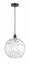 Innovations Lighting 616-1P-OB-G1215-12 - Athens Water Glass - 1 Light - 12 inch - Oil Rubbed Bronze - Cord hung - Mini Pendant