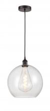 Innovations Lighting 616-1P-OB-G124-12 - Athens - 1 Light - 12 inch - Oil Rubbed Bronze - Cord hung - Mini Pendant