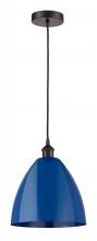 Innovations Lighting 616-1P-OB-MBD-12-BL - Plymouth - 1 Light - 12 inch - Oil Rubbed Bronze - Cord hung - Mini Pendant