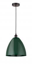 Innovations Lighting 616-1P-OB-MBD-12-GR - Plymouth - 1 Light - 12 inch - Oil Rubbed Bronze - Cord hung - Mini Pendant