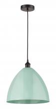 Innovations Lighting 616-1P-OB-MBD-16-SF - Plymouth - 1 Light - 16 inch - Oil Rubbed Bronze - Cord hung - Mini Pendant