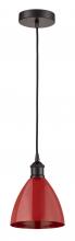 Innovations Lighting 616-1P-OB-MBD-75-RD - Plymouth - 1 Light - 8 inch - Oil Rubbed Bronze - Cord hung - Mini Pendant