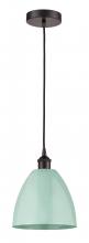 Innovations Lighting 616-1P-OB-MBD-9-SF - Plymouth - 1 Light - 9 inch - Oil Rubbed Bronze - Cord hung - Mini Pendant