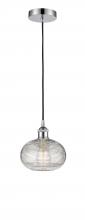 Innovations Lighting 616-1P-PC-G555-8CL - Ithaca - 1 Light - 8 inch - Polished Chrome - Cord hung - Mini Pendant