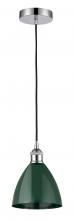 Innovations Lighting 616-1P-PC-MBD-75-GR-LED - Plymouth - 1 Light - 8 inch - Polished Chrome - Cord hung - Mini Pendant