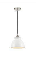 Innovations Lighting 616-1P-PN-M14-W - Adirondack - 1 Light - 8 inch - Polished Nickel - Cord hung - Mini Pendant