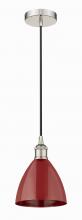 Innovations Lighting 616-1P-PN-MBD-75-RD - Plymouth - 1 Light - 8 inch - Polished Nickel - Cord hung - Mini Pendant