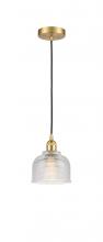  616-1P-SG-G412 - Dayton - 1 Light - 6 inch - Satin Gold - Cord hung - Mini Pendant