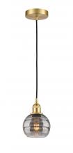 Innovations Lighting 616-1P-SG-G556-6SM - Rochester - 1 Light - 6 inch - Satin Gold - Cord hung - Mini Pendant