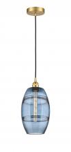 Innovations Lighting 616-1P-SG-G557-8BL - Vaz - 1 Light - 8 inch - Satin Gold - Cord hung - Mini Pendant