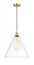 Innovations Lighting 616-1P-SG-GBC-162 - Berkshire - 1 Light - 16 inch - Satin Gold - Multi Pendant