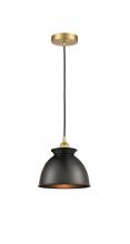 Innovations Lighting 616-1P-SG-M14-BK - Adirondack - 1 Light - 8 inch - Satin Gold - Cord hung - Mini Pendant